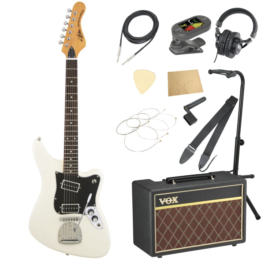 ARIA RETRO-1532J VW エレキギター VOXアンプ付き 入門11点 初心者セット