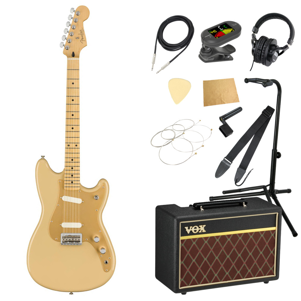 Fender フェンダー Player Duo Sonic MN DSD エレキギター VOXアンプ付き 入門11点 初心者セット