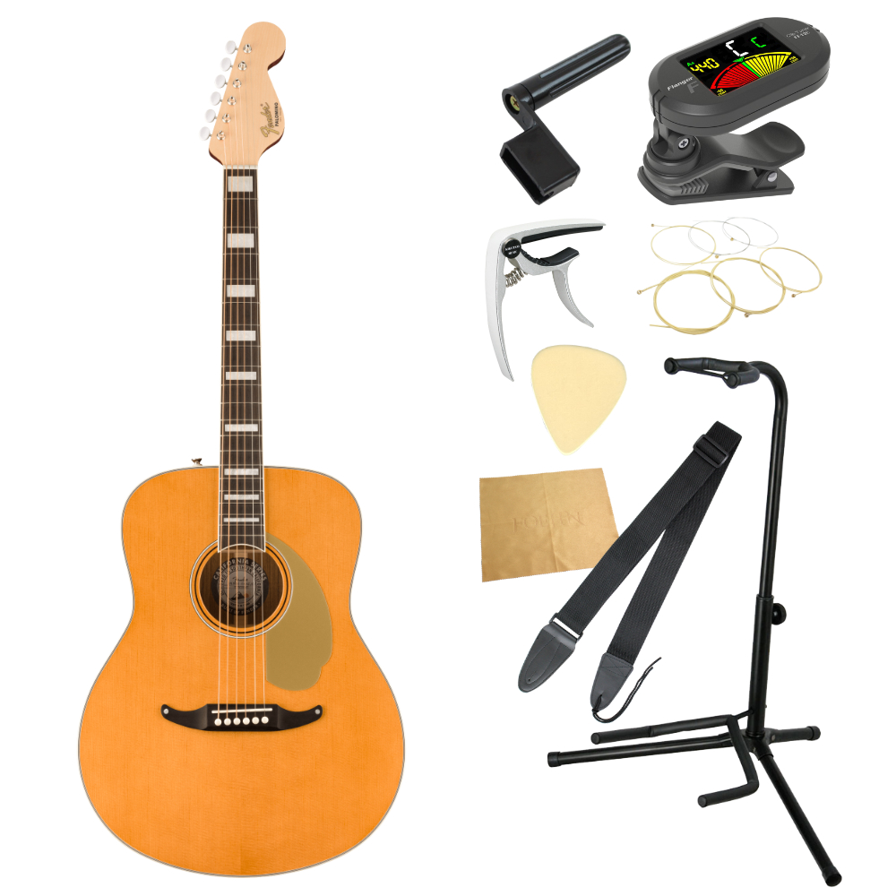 Fender フェンダー PALOMINO VINTAGE Aged Natural エレクトリックアコースティックギター 入門9点 初心者セット