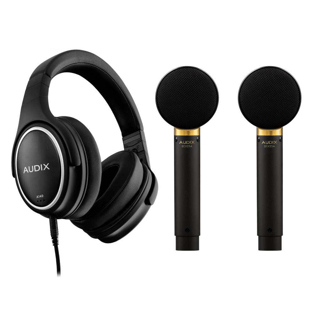 AUDIX オーディックス SCX25APS コンデンサーマイク2本セット モニターヘッドホンA140付き キャンペーンセット