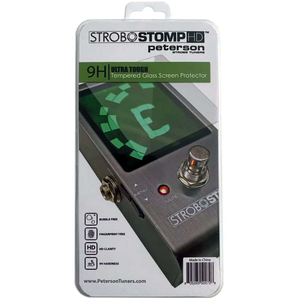 PETERSON Strobo Stomp HD ストロボ・チューナー・ペダル ディスプレイ保護用強化ガラス・フィルム付きセット 純正ディスプレイ保護用強化ガラス・フィルム