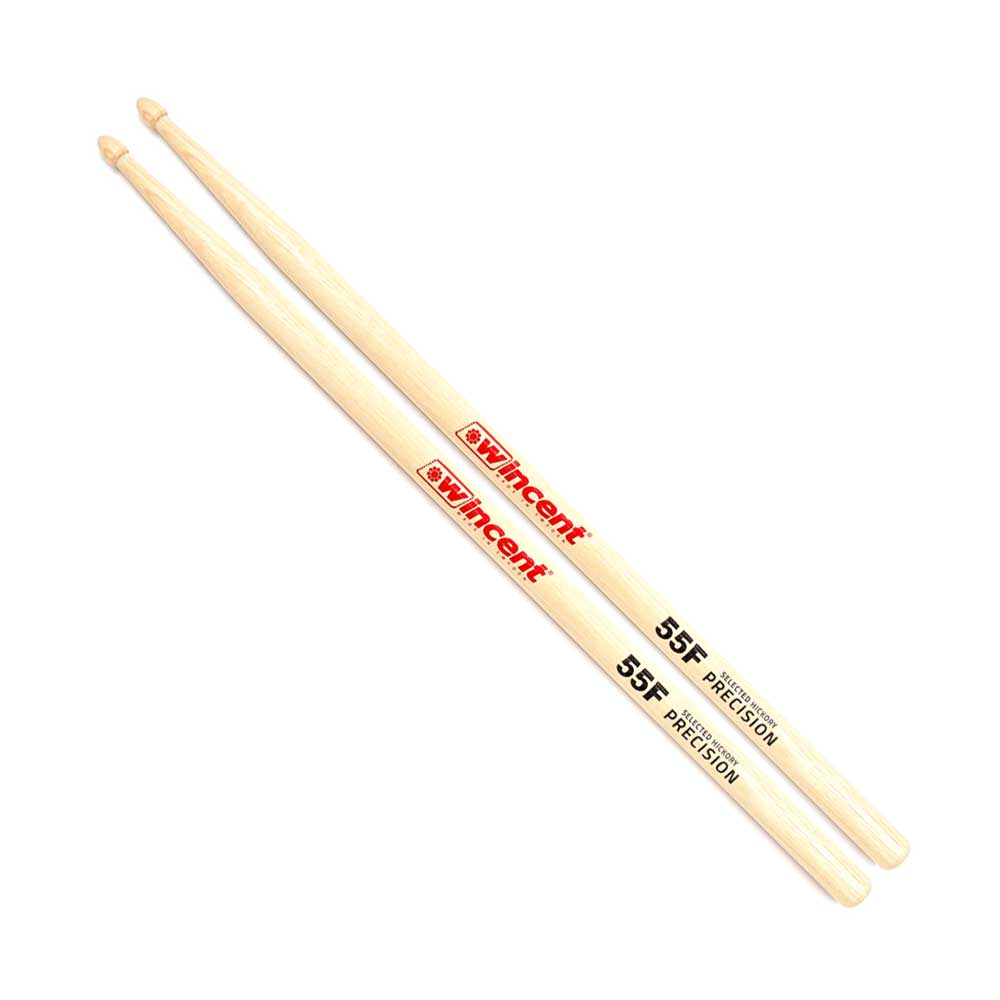 【4ペア】 Wincent ウィンセント W-55FP ドラムスティック ヒッコリー