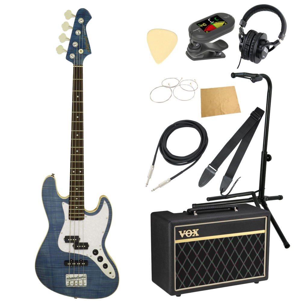 AriaProII STB-AE200 LRBL Aria Evergreen エレキベース VOXアンプ付き 入門10点 初心者セット