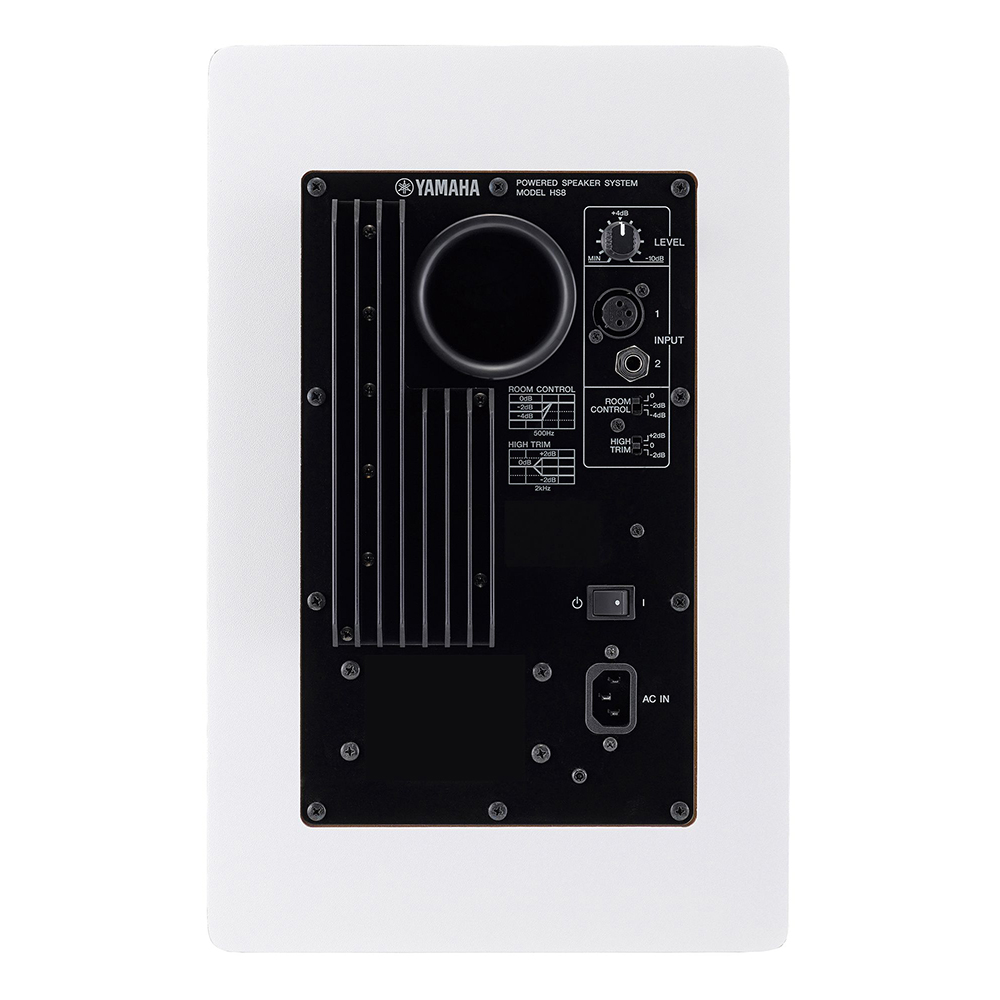 ヤマハ YAMAHA HS8W パワードスタジオモニタースピーカー ×2本 背面