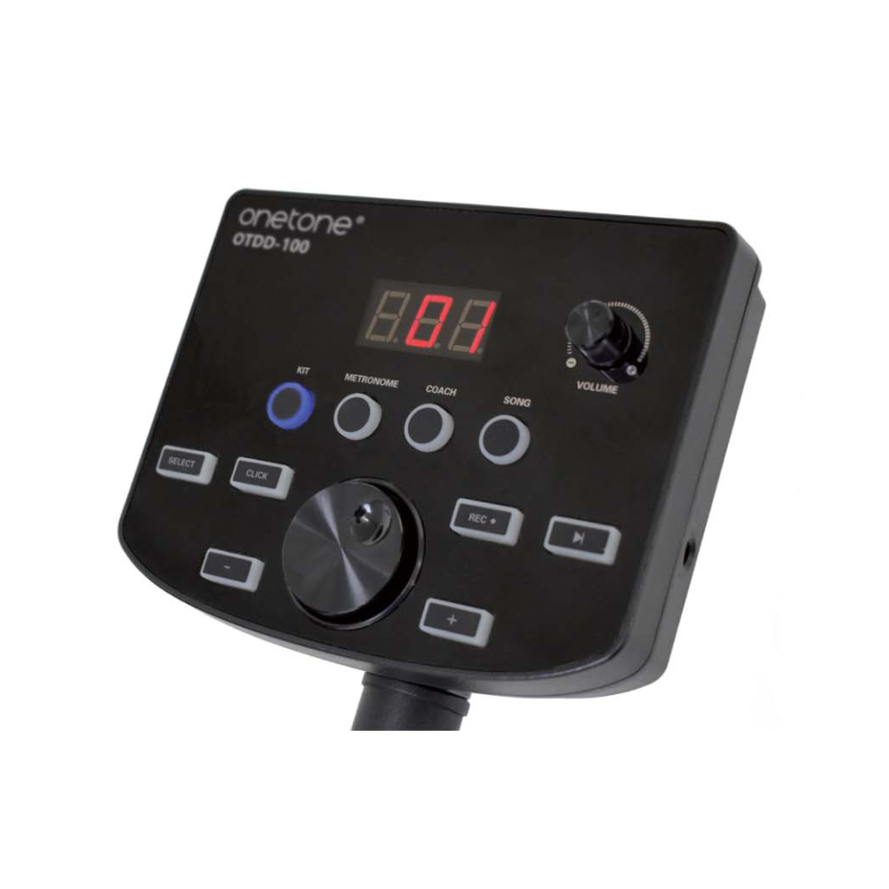 ONETONE ワントーン 電子ドラム OTDD-100 BK シンバル追加（3シンバル）セット ドラム椅子 スティック ヘッドホン付き モジュール画像