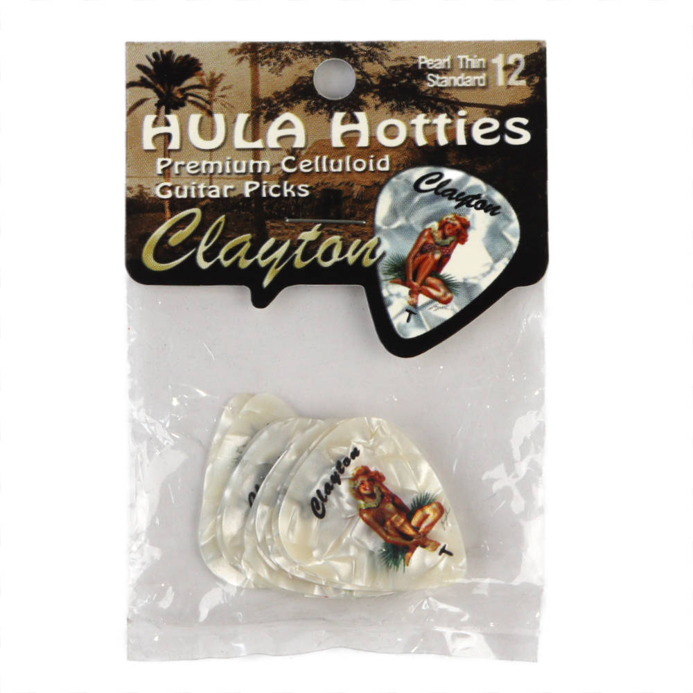 Clayton USA クレイトン HHT/12 Hula Hotties Thin スタンダード ギターピック×12枚