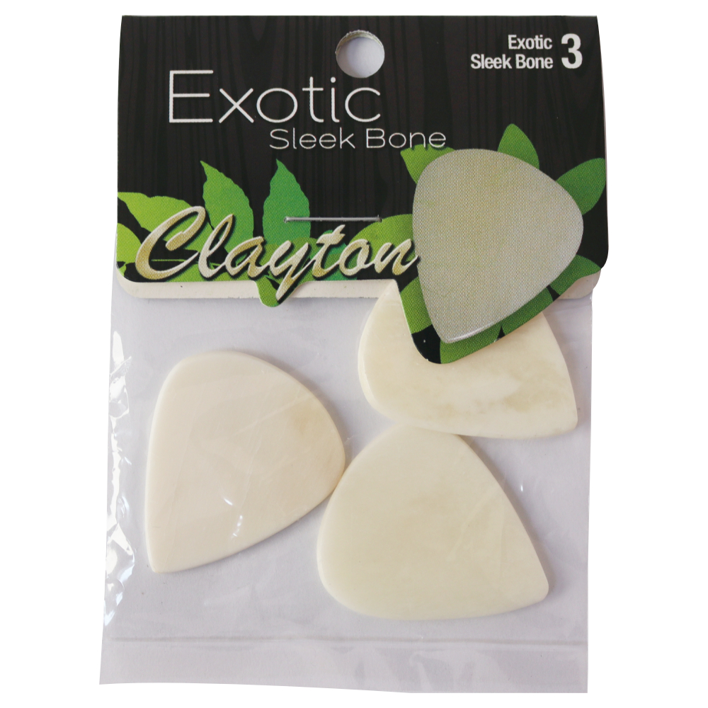Clayton USA クレイトン BES/3 Sleek Bone Exotics ギターピック×3枚