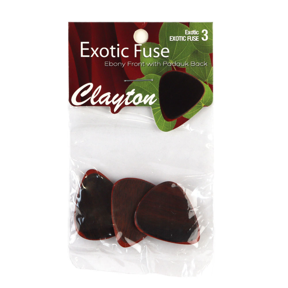 Clayton USA クレイトン EFEP/3 Ebony/Paddock Exotics ギターピック×3枚