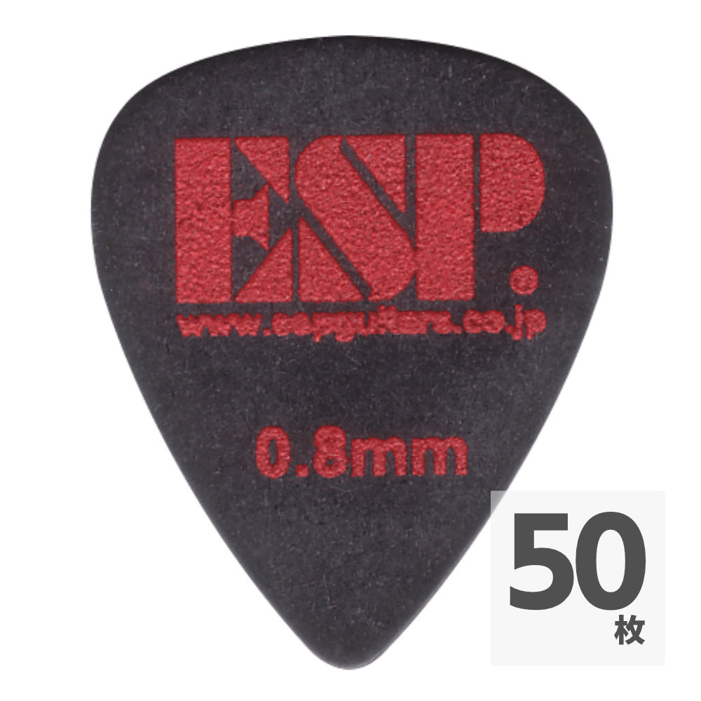ESP イーエスピー PT-PS10 M Black ティアドロップ型 ピック×50枚