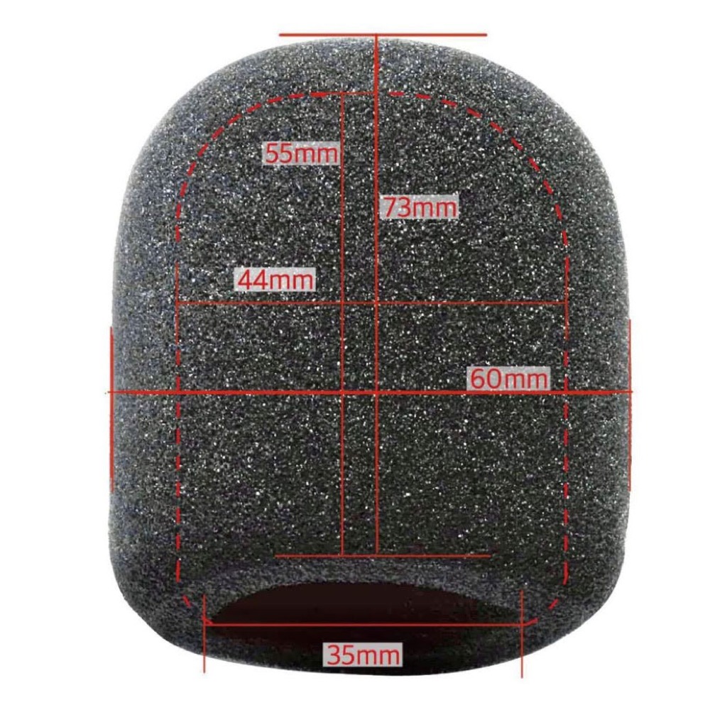 KIKUTANI WS-L BK ウィンドスクリーン×3個 寸法画像