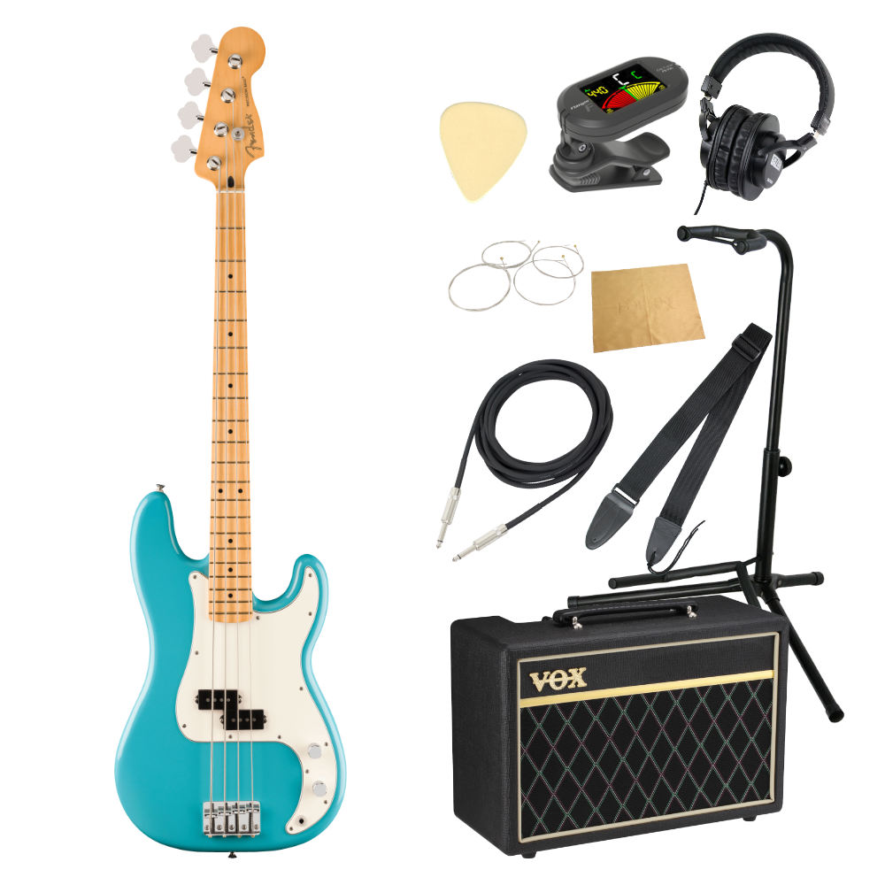 Fender フェンダー Player II Precision Bass MN AQB エレキベース VOXアンプ付き 入門10点 初心者セット
