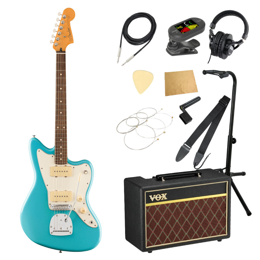 Fender フェンダー Player II Jazzmaster RW AQB エレキギター VOXアンプ付き 入門11点 初心者セット