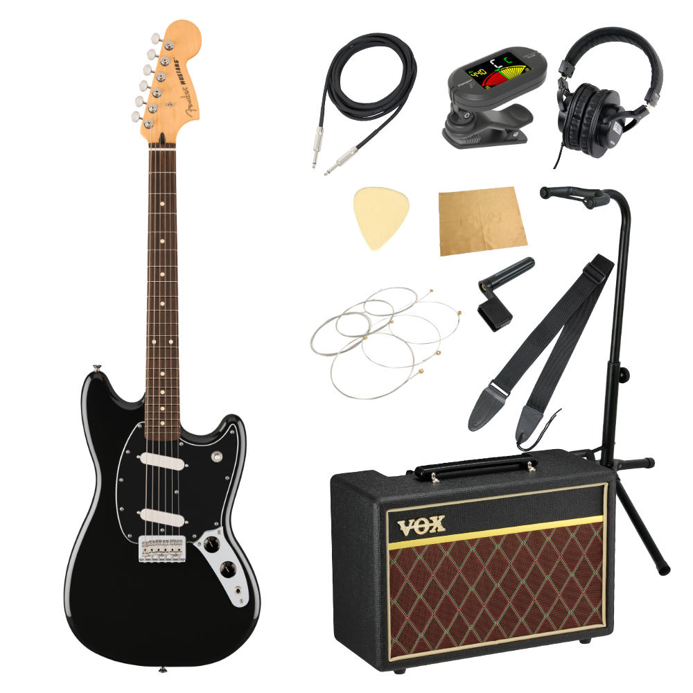 Fender フェンダー Player II Mustang RW BLK エレキギター VOXアンプ付き 入門11点 初心者セット