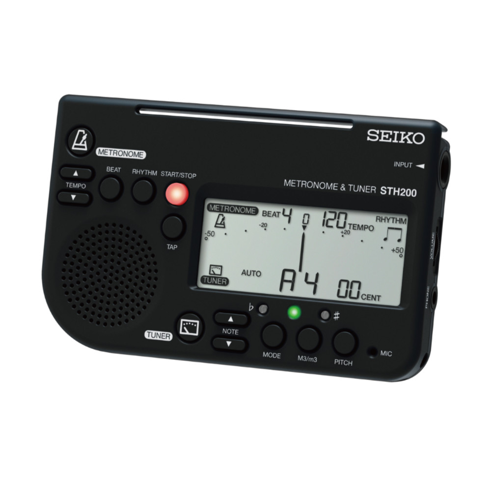 SEIKO セイコー STH200BK チューナーメトロノーム チューナーマイク 譜面台トレイラック 3点セット チューナー画像