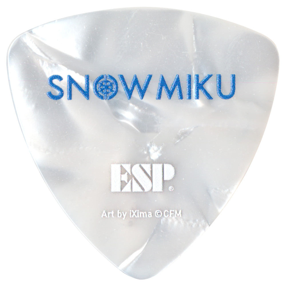 ESP イーエスピー PD-Miku-SNOW 初音ミク SD雪ミク トライアングル型 ギターピック×10枚 裏面