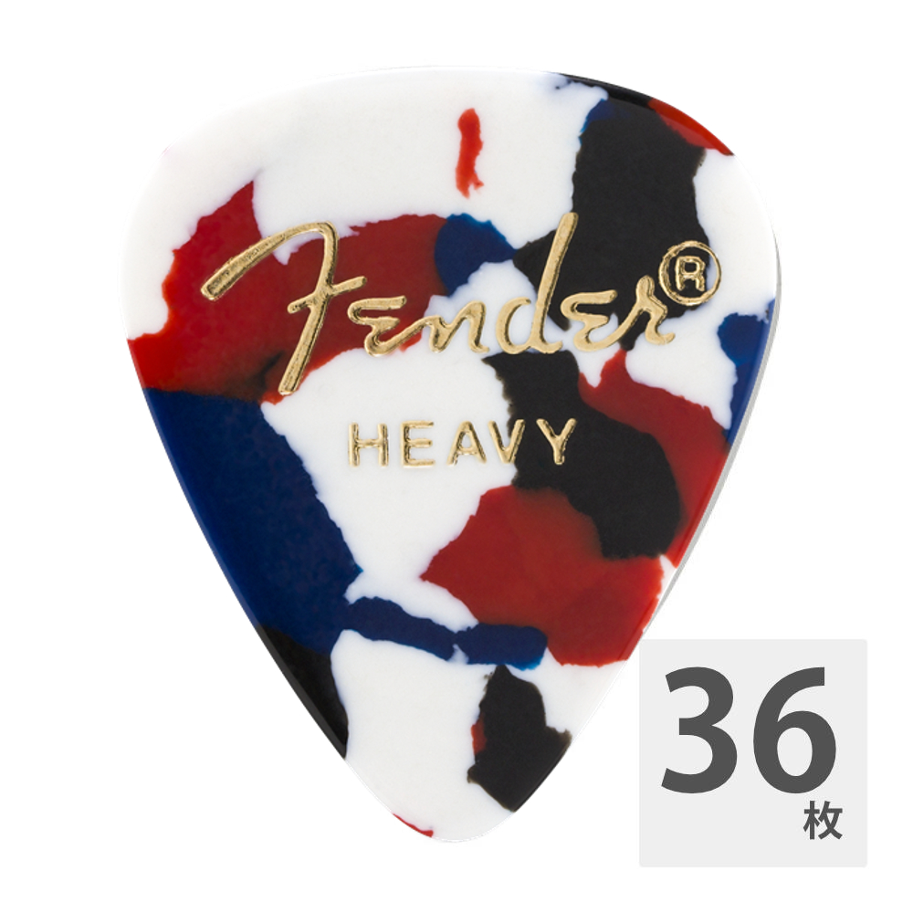 Fender 351 Shape Confetti Heavy ギターピック×36枚