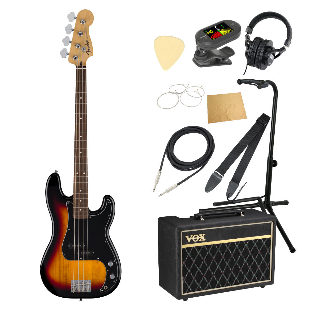 Fender フェンダー Standard Precision Bass LRL BPG 3TS エレキベース プレシジョンベース VOXアンプ付き 入門10点 初心者セット