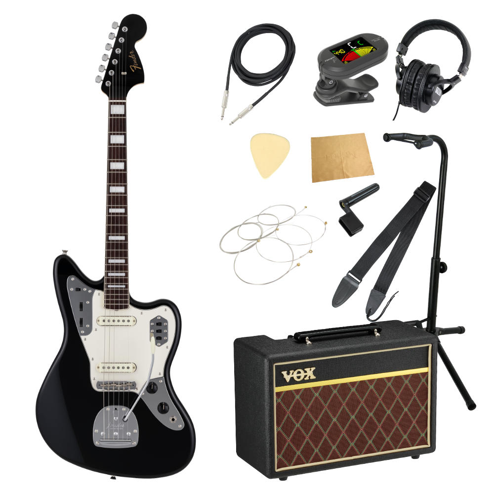 Fender フェンダー Made in Japan Traditional Late 60s Jaguar RW BLK エレキギター ジャガー VOXアンプ付き 入門11点 初心者セット
