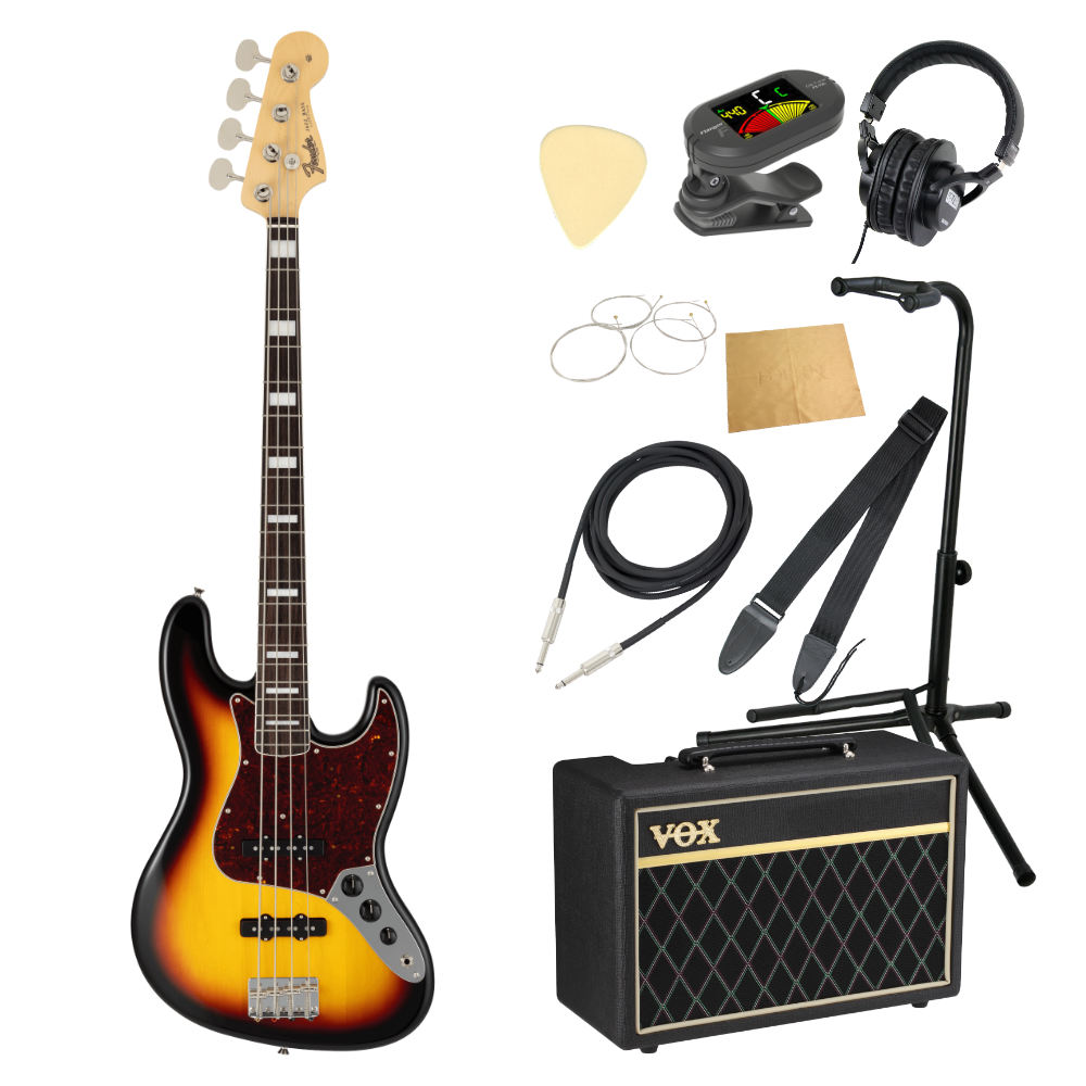 Fender フェンダー Made in Japan Traditional Late 60s Jazz Bass RW 3TS エレキベース VOXアンプ付き 入門10点 初心者セット