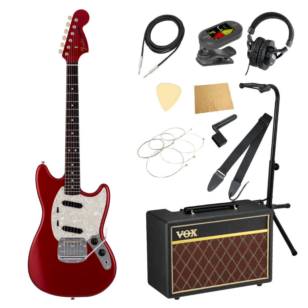 Fender フェンダー Made in Japan Traditional 70s Mustang RW CAR エレキギター VOXアンプ付き 入門11点 初心者セット