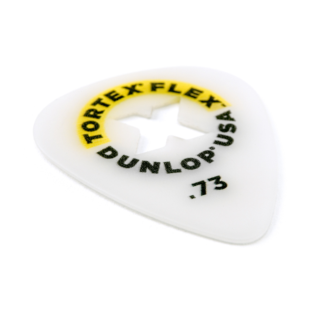 JIM DUNLOP ジムダンロップ 428XB.73 TORTEX FLEX X PICK 0.73mm ギターピック×12枚 斜めアングル画像