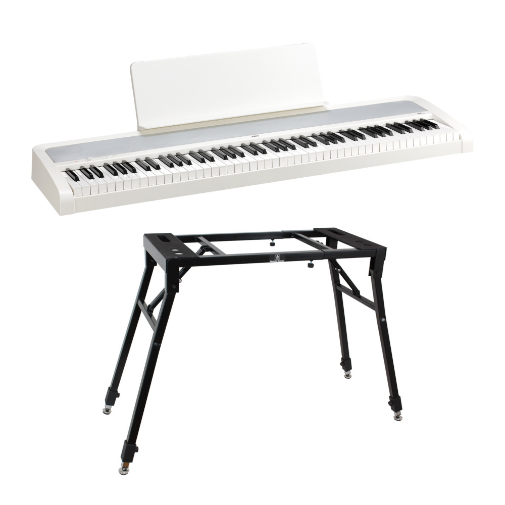 電子ピアノ KORG B2+ WH コルグ 88鍵盤 4本脚スタンドセット