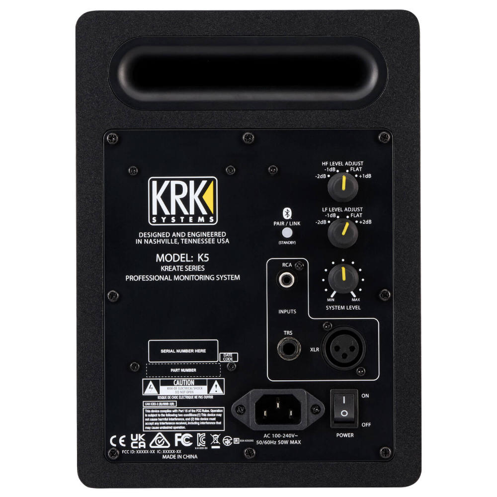 KRK KREATE 5 STUDIO MONITOR K5 パワードモニタースピーカー×2本セット（ペア） 本体画像 裏 