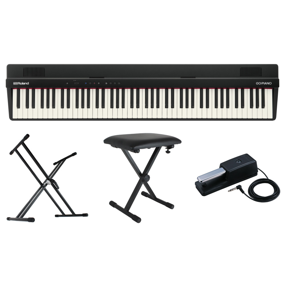 ROLAND ローランド GO-88PX GO:PIANO88 Entry Keyboard Piano X型スタンド/ダンパーペダル/椅子付きセット エントリーキーボード ピアノ 88鍵盤