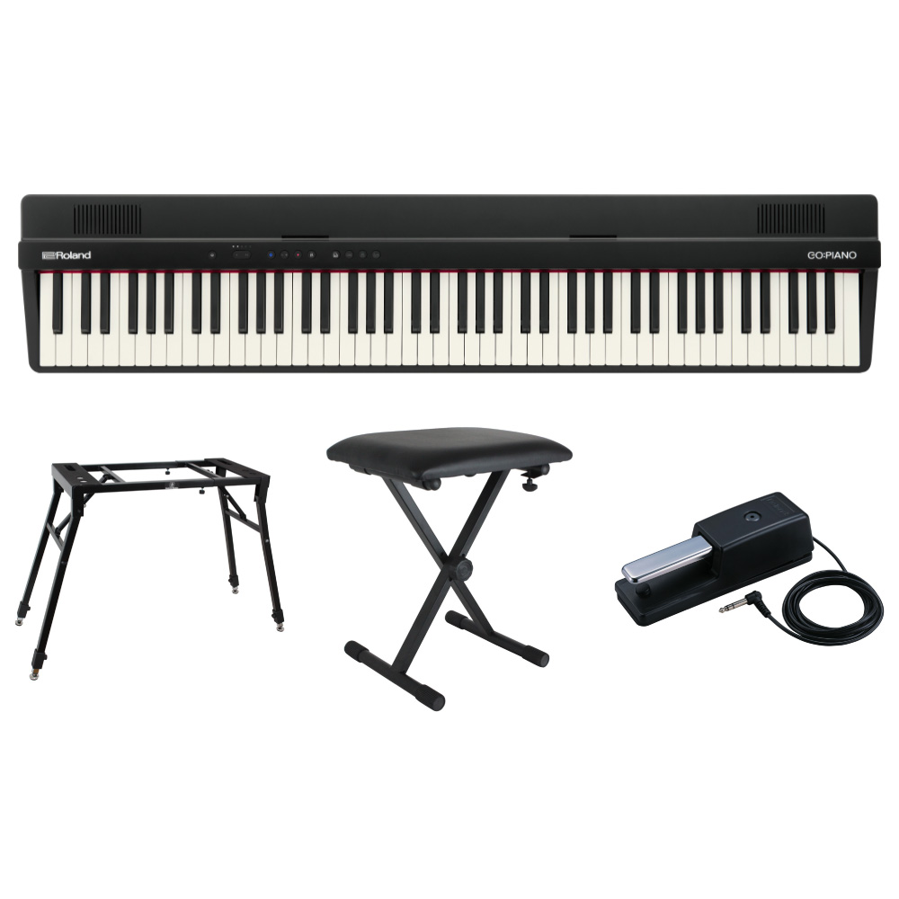 ROLAND ローランド GO-88PX GO:PIANO88 Entry Keyboard Piano 4本脚スタンド/ダンパーペダル/椅子付きセット エントリーキーボード ピアノ 88鍵盤