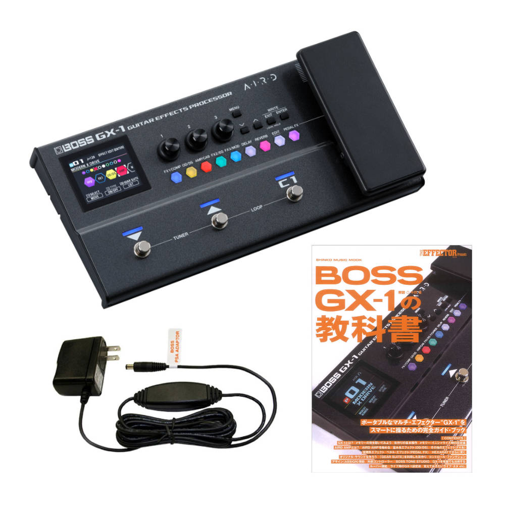 BOSS ボス GX-1 純正アダプター ガイドブック GX-1の教科書付きセット マルチエフェクター Guitar Effects Processor (BOSS GT-1 後継機種)