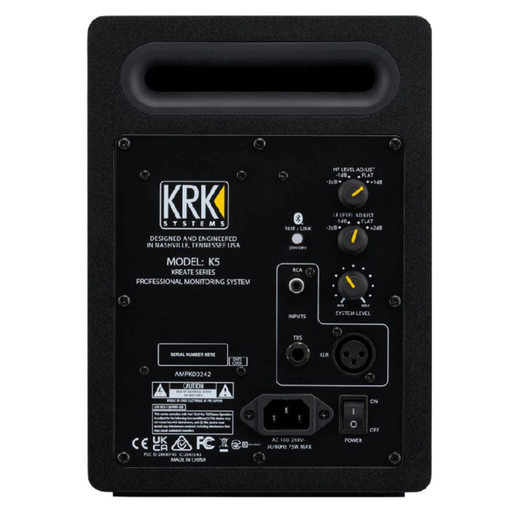KRK SYSTEMS KREATE 5 SCARLETT Limited Edition STUDIO MONITOR K5 パワードモニタースピーカー 1本×2ペア 本体画像 裏 
