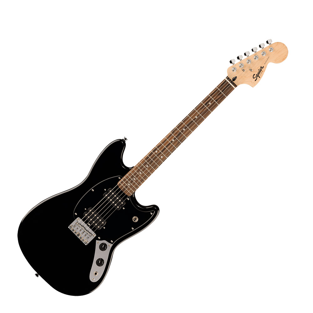 Squier スクワイア スクワイヤー Sonic Mustang HH LRL Black エレキギター VOXアンプ付き 入門11点 初心者セット 本体画像