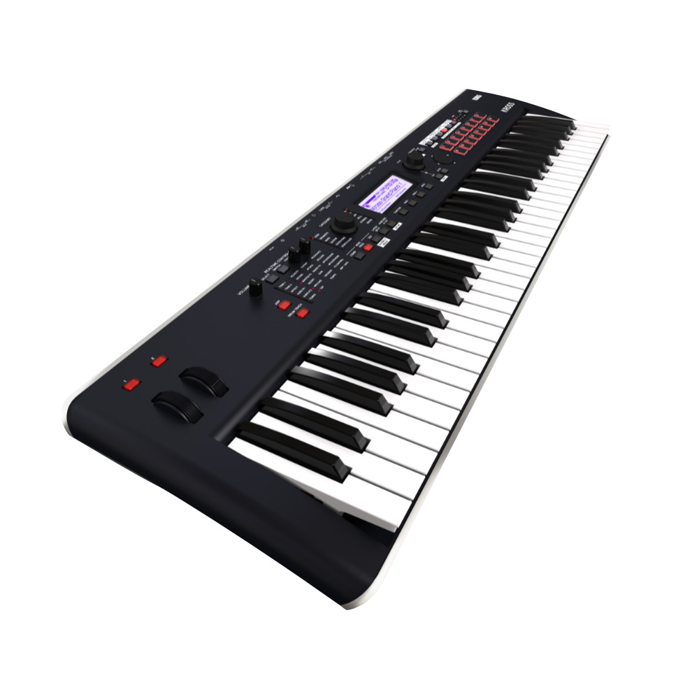 KORG KROSS2-61 DB ダークブルー 純正ソフトケース&フットスイッチ付きセット ミュージックワークステーションシンセサイザー 全体