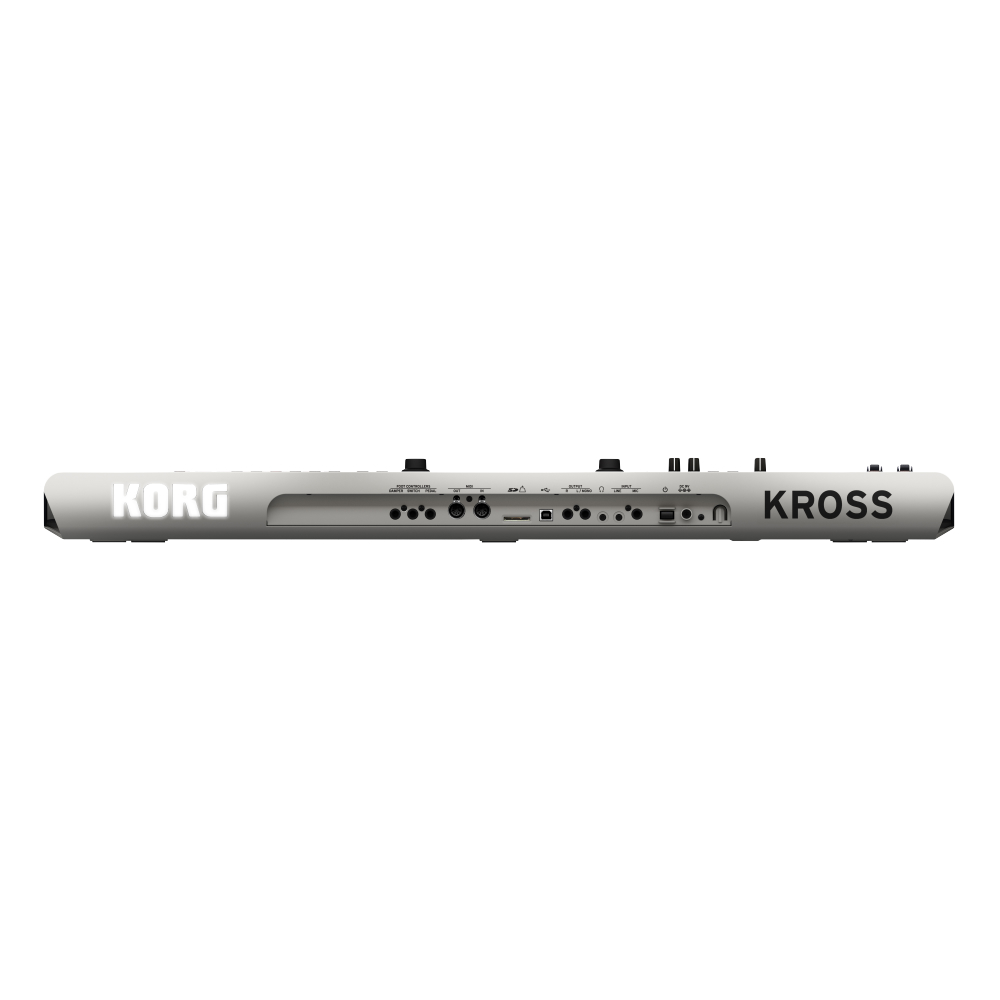 KORG KROSS2-61 DB ダークブルー 純正ソフトケース&フットスイッチ付きセット ミュージックワークステーションシンセサイザー 背面