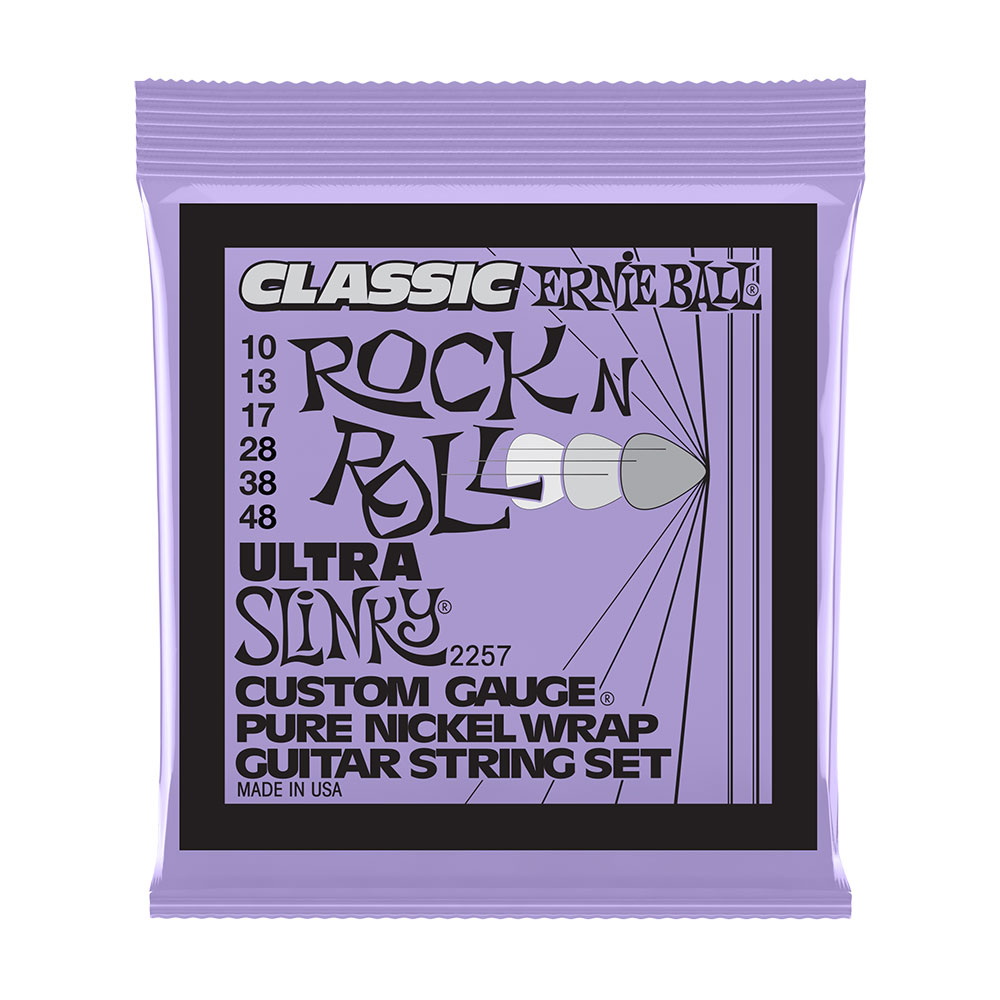 ERNIE BALL 2257 10-48 Ultra SLINKY×2SET CLASSIC ROCK N’ ROLL PURE NICKEL アーニーボール ピュアニッケル
