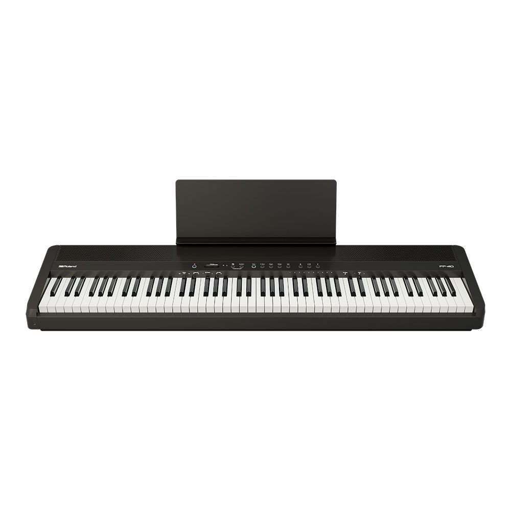ROLAND FP-40BKB Digital Piano ブラック 電子ピアノ 純正スタンド/純正ペダルユニット付きセット 前面