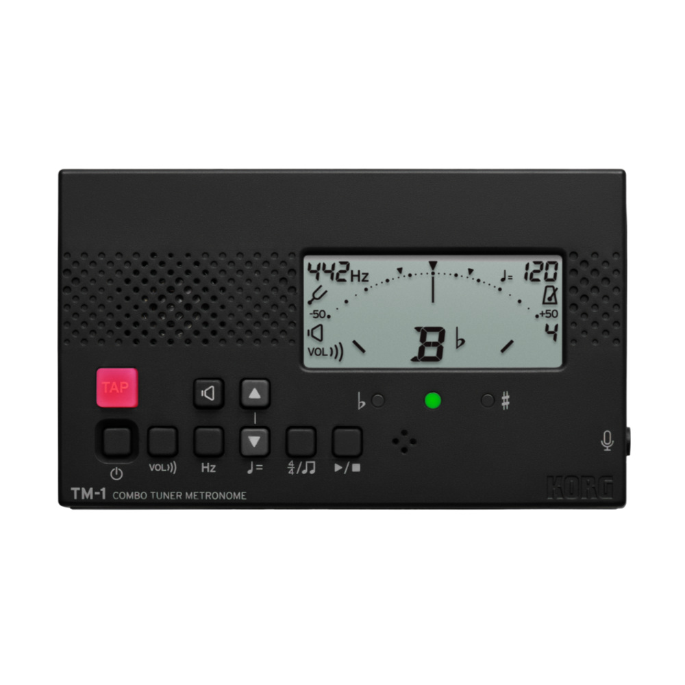 KORG TM-1 BK チューナー&メトロノーム 純正クリップマイク付きセット 吹奏楽 管楽器 弦楽器 ブラスバンド オーケストラ トップ画像