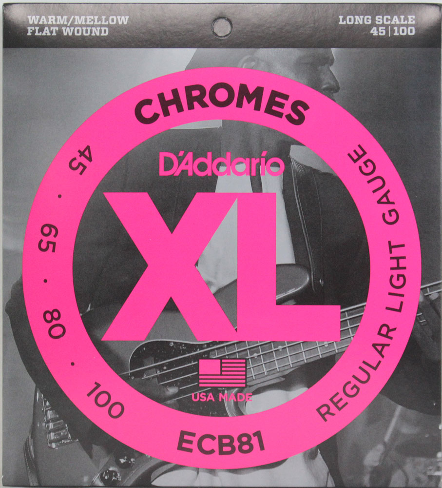 D'Addario ECB81×2SET フラットワウンド エレキベース弦