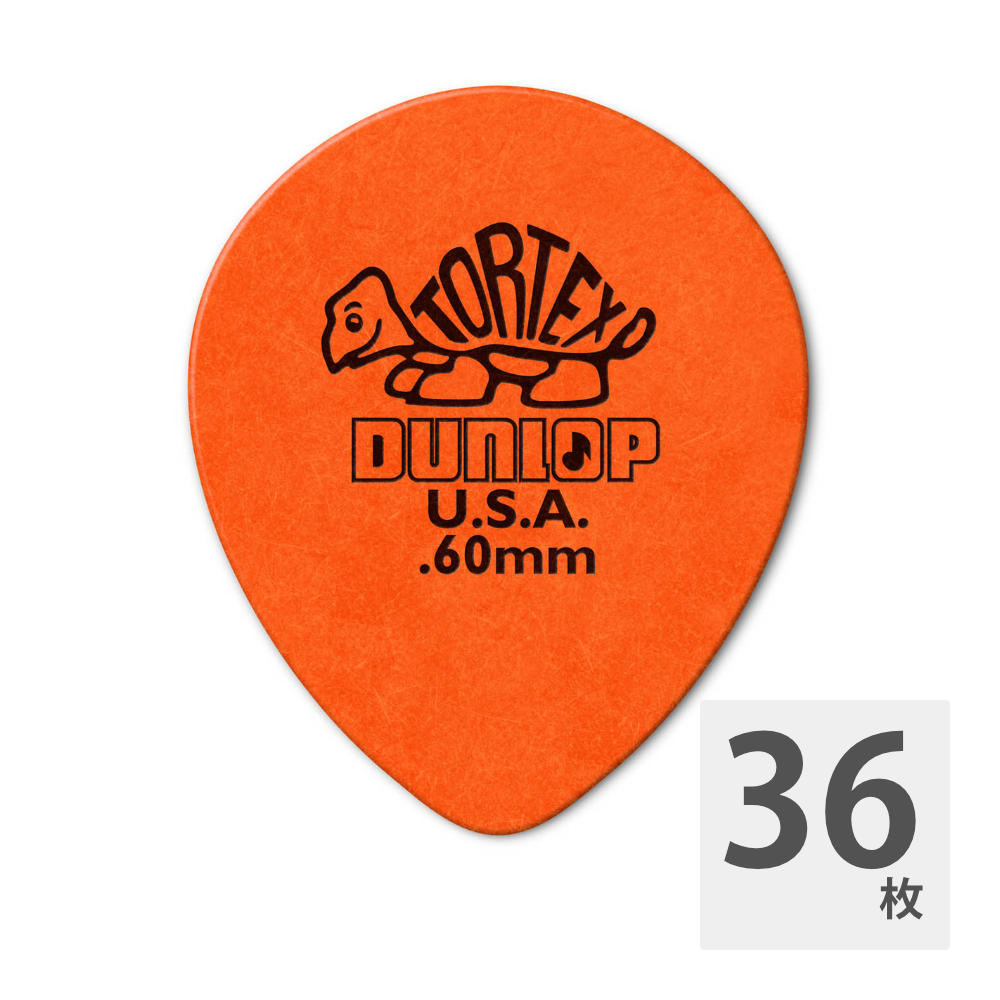 JIM DUNLOP 413R TORTEX TEAR DROP/0.60×36枚