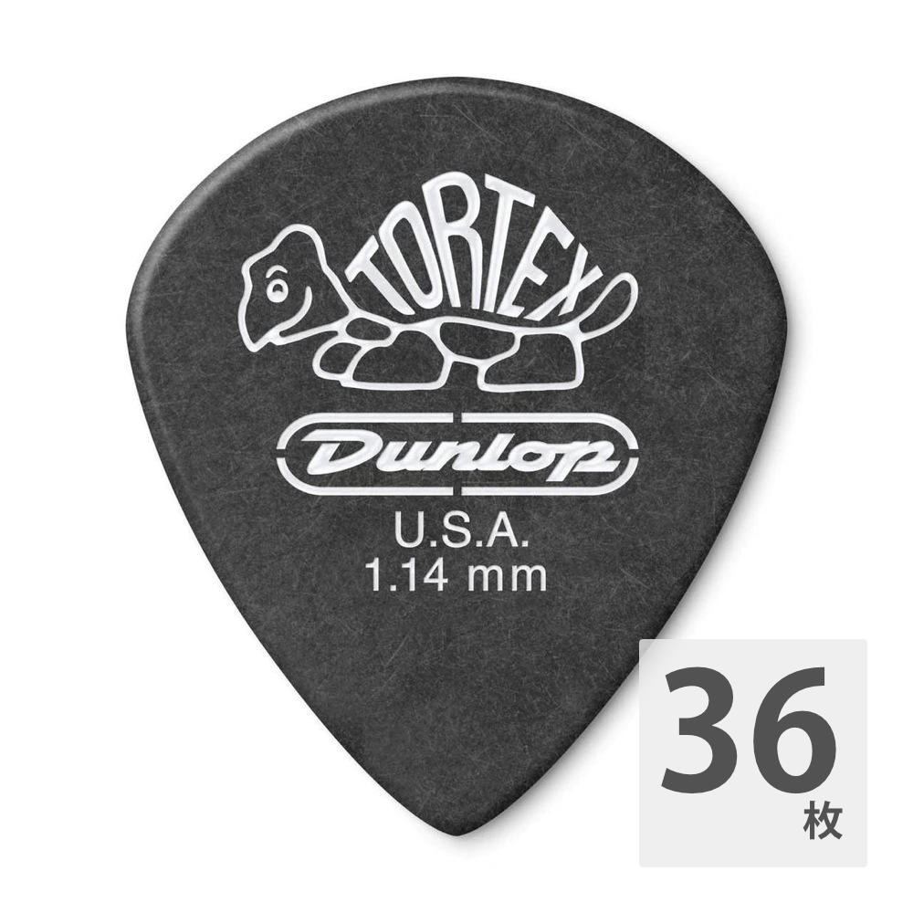 JIM DUNLOP 482 Tortex Pitch Black Jazz III 1.14mm ギターピック×36枚