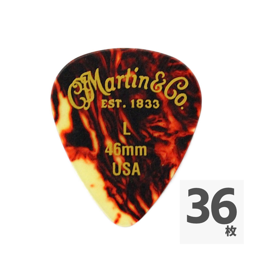 MARTIN TearDrop Light 0.46 ギターピック ティアドロップ型 Thin 12セット×3