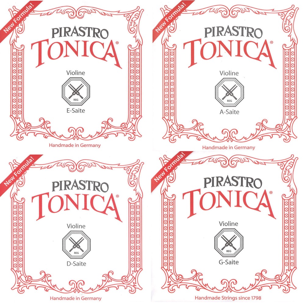 PIRASTRO TONICA 4/4サイズ用バイオリン弦セット E線クローム ボールエンド
