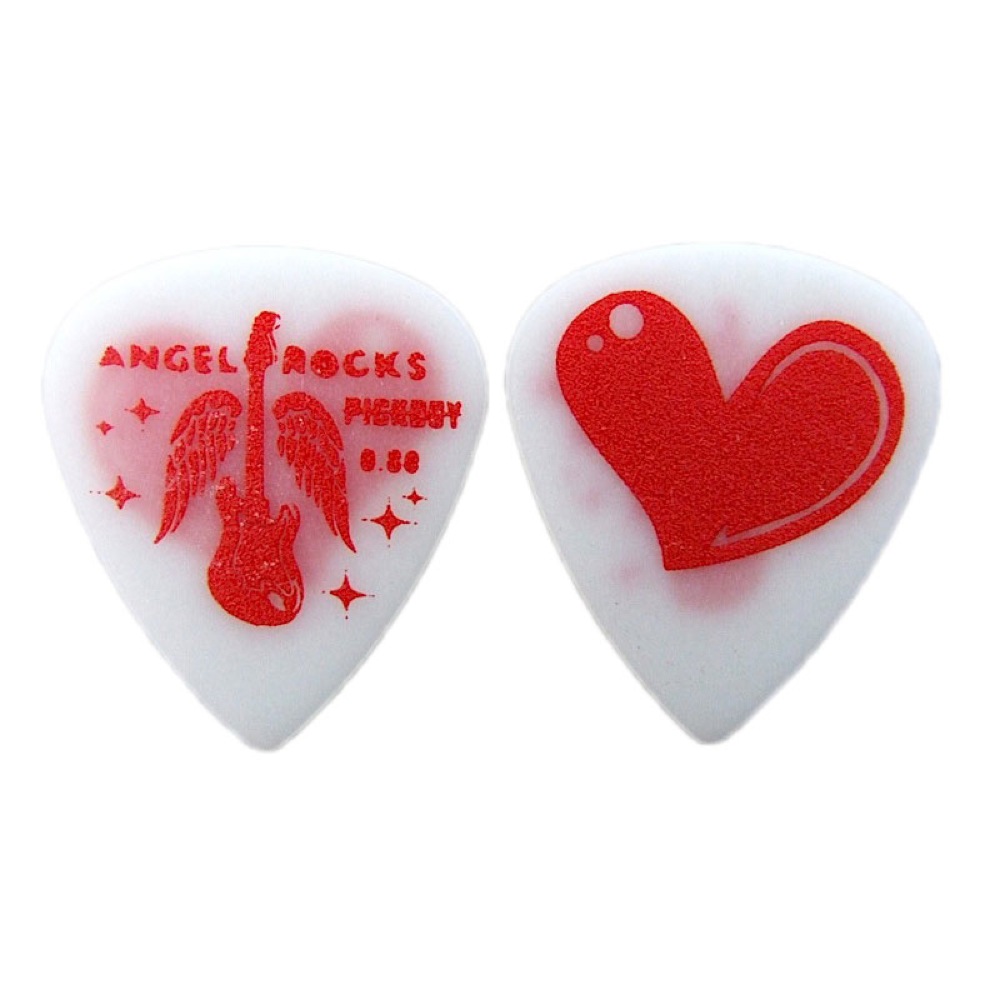 PICK BOY GP-AR-15/08 Angel Rocks Damage heart 0.8mm ピック×10枚