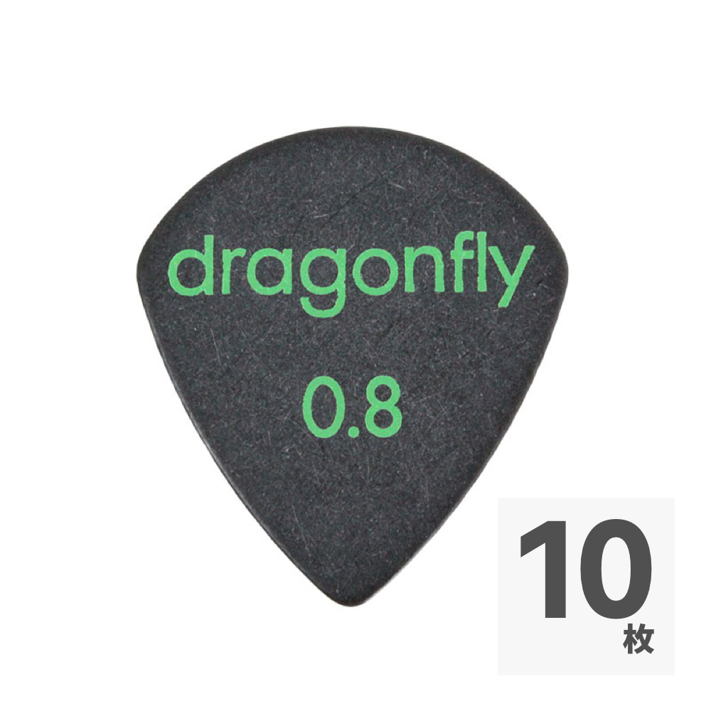 dragonfly PICK TDM 0.8 BLACK ギターピック×10枚