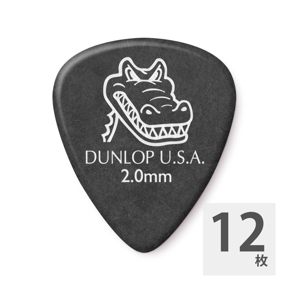 JIM DUNLOP 417R GATOR GRIP STD BK 2.0 ピック×12枚