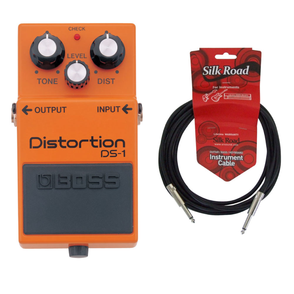 BOSS DS-1 Distortion 3Mシールドケーブル付き ディストーション エフェクター(ボス ディストーション ギターケーブル付き)  全国どこでも送料無料の楽器店
