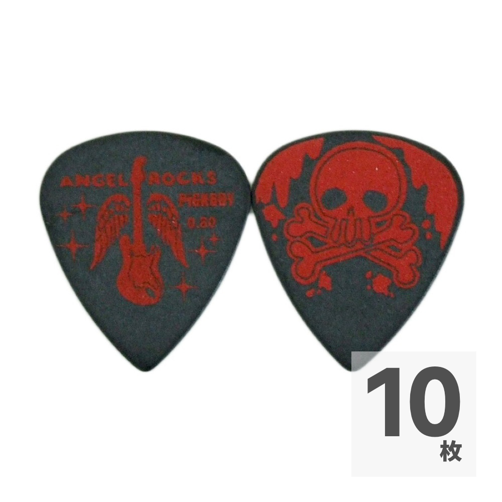 PICK BOY GP-AR-20/08 0.80 ×10枚 エンジェルロックスピック レッドスカル ギターピック