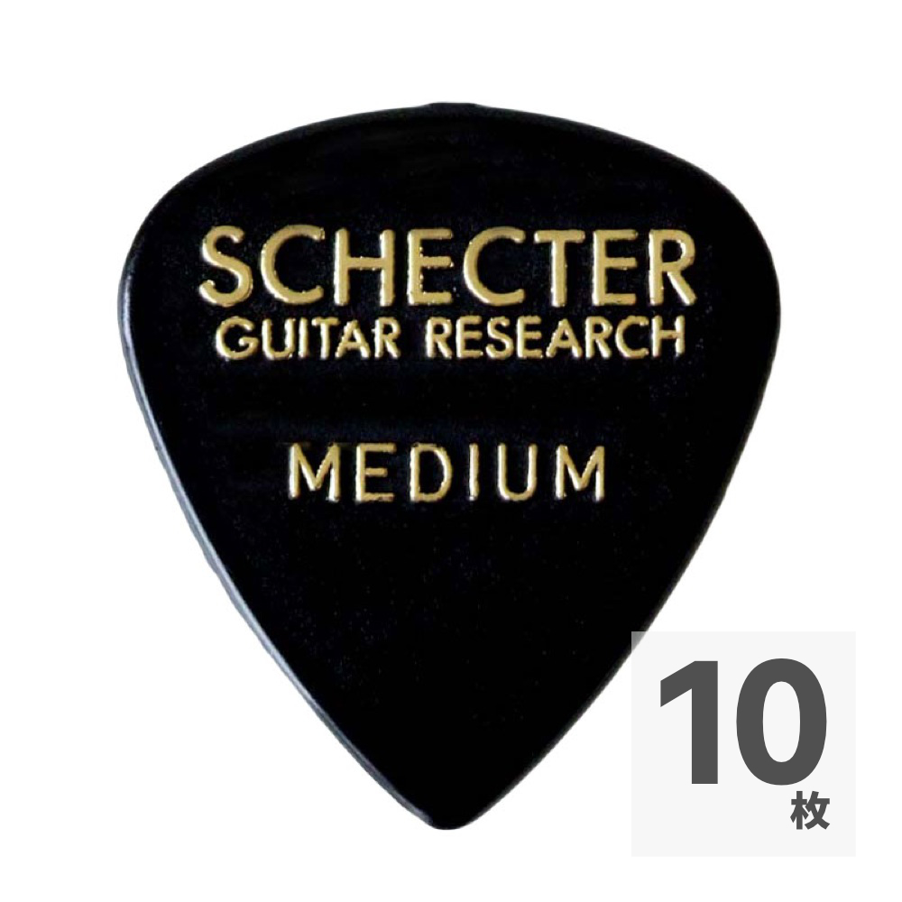 SCHECTER SPT-MN10 BK ティアドロップ型 MEDIUM ナイロン ギターピック×10枚