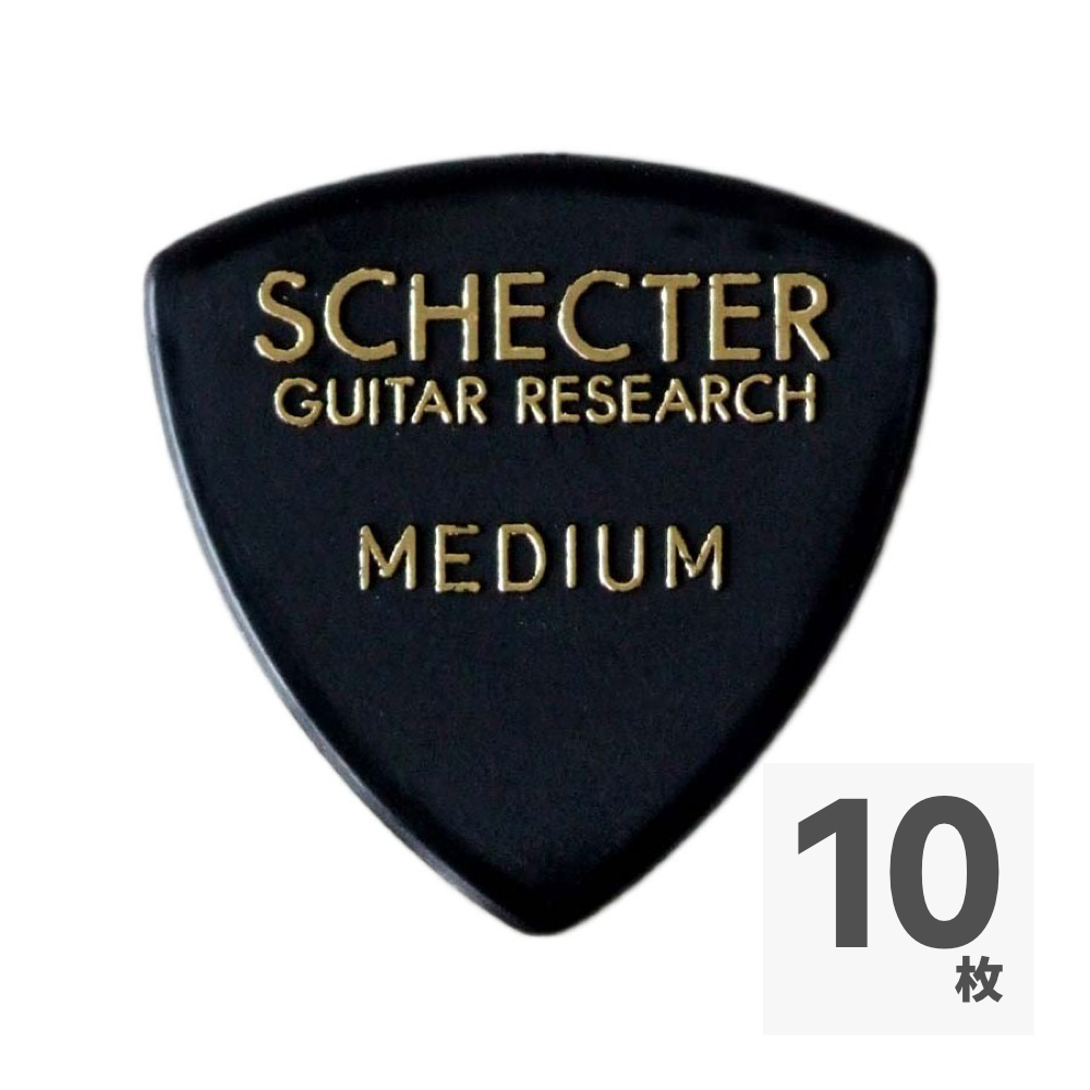 SCHECTER SPD-MN10 BK サンカク型 MEDIUM ナイロンピック×10枚