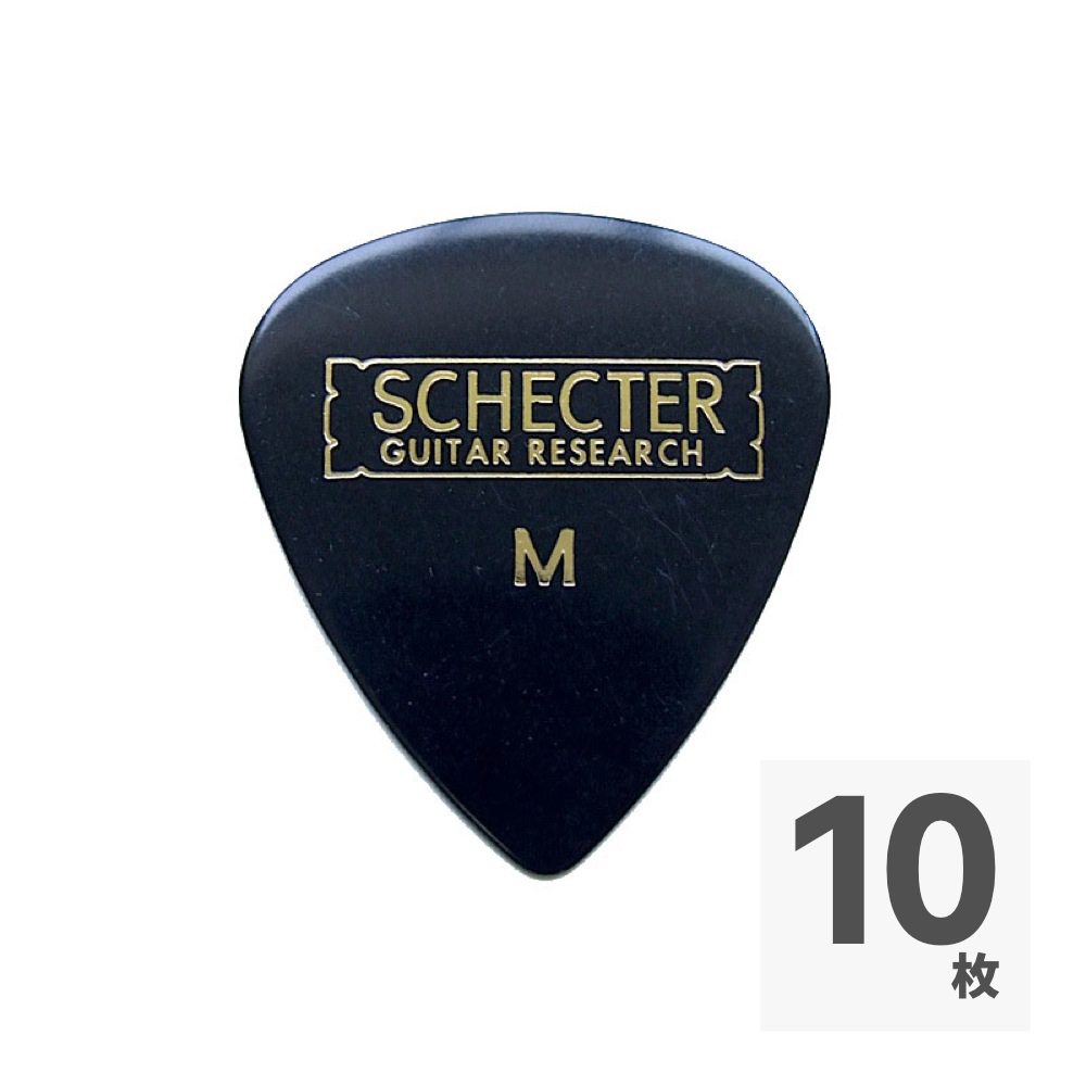 SCHECTER SPT-MC10 BK ティアドロップ型 MEDIUM セルロイド ギターピック×10枚